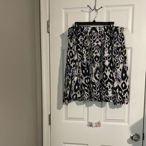 Tommy Hilfiger Blue and White Skater Mini Skirt